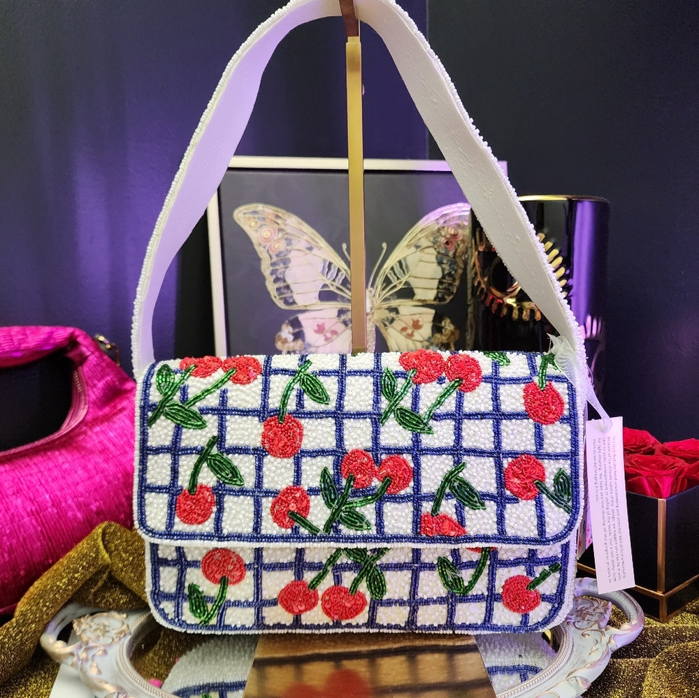 Viral Made In India Cherry Beaded Bag